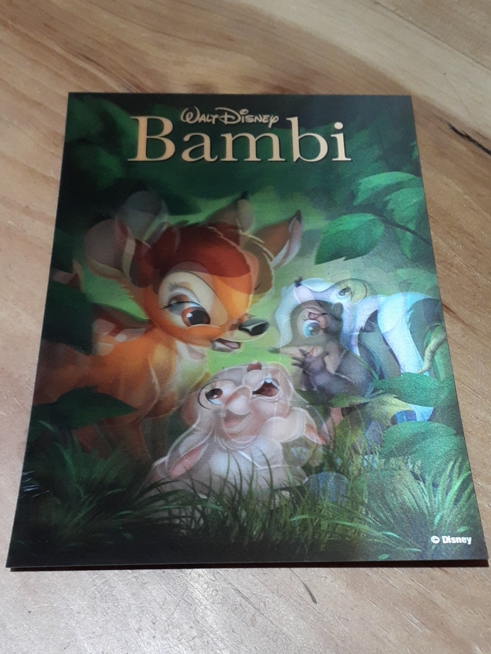 Disney Movie Club 3D Lenticular LIthograph Art Card Bambi